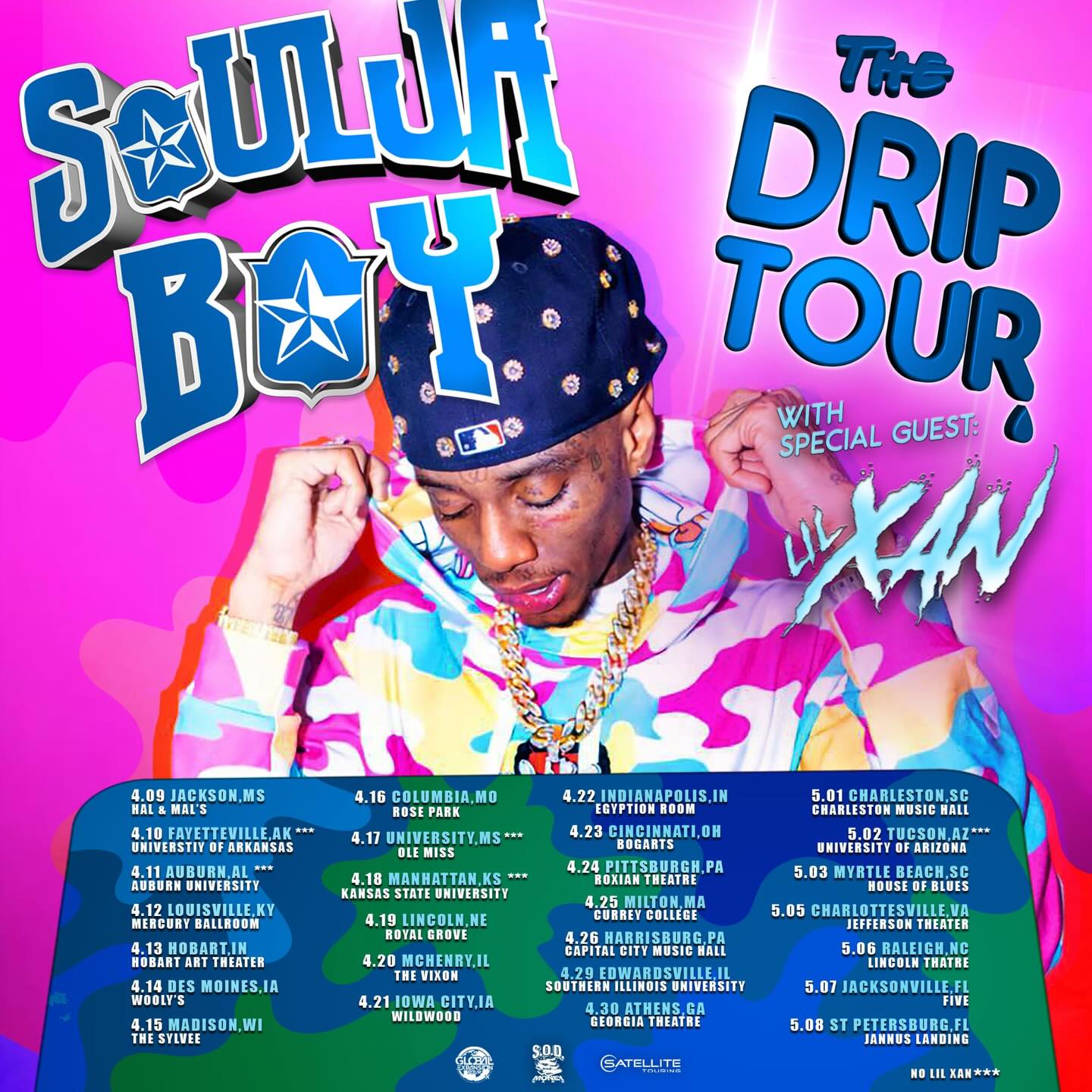 Lil Xan The Drip Tour Poster 2026